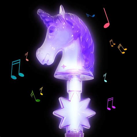 Light Up Unicorn Wand Inch Cute Princess Wand With Flashing Led