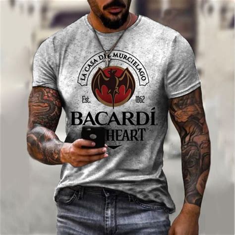 Camiseta Con Patr N De Murci Lago En 3D Para Hombre Camiseta De Manga