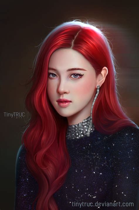 Artstation Rose Black Pink Fan Art Tiny Truc Rosa Negro Dibujos