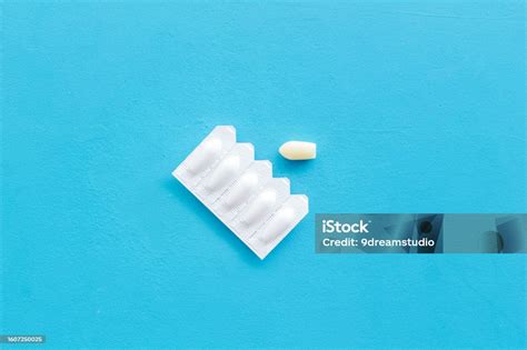 Rectal Suppositories In White Blister Top View Pharmaceuticals For