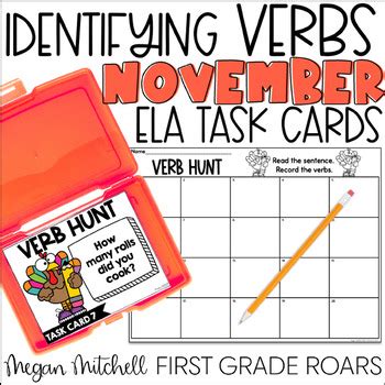 November ELA Task Card Activities Centers Scoot Fast Finishers