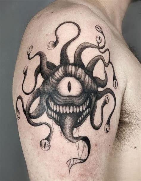 Beholder Tattoo | Sketch style tattoos, Tattoos, Beautiful tattoos