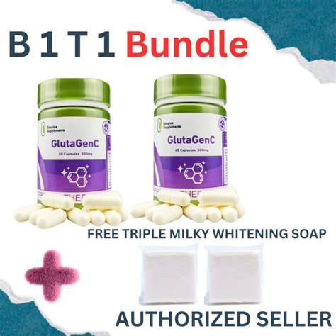 B1t1 Simplee Glutagenc Whitening Capsule Supplement Promo With Frebie Shopee Philippines