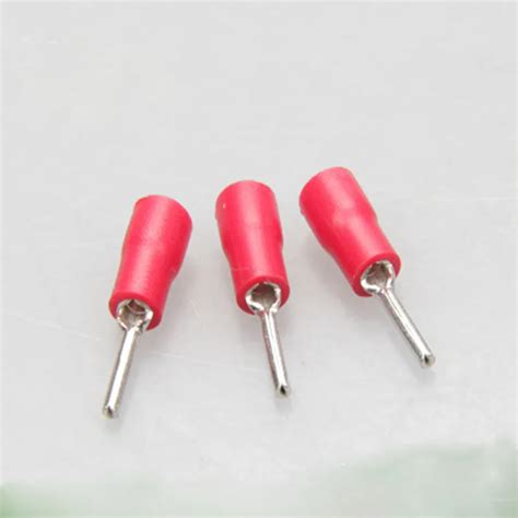 Ptv Series 100pcs Bag Insulated Pin Terminals 4 3mm2 Cable Connector Wire Terminals Needle