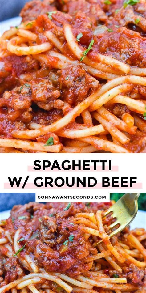 Spaghetti Recipe With Ground Beef Recipe Spaghetti Recipes Easy Spaghetti Recipes