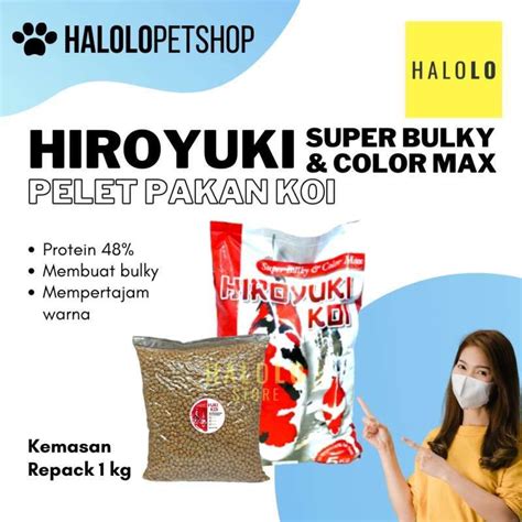 Jual Repack Pakan Pelet Ikan Koi Hiroyuki Super Bulky Color Max Merah