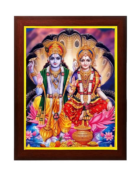 Buy Lord Lakshmi Narayan Lord Vishnu With Lakshmi Mata Photo Frame