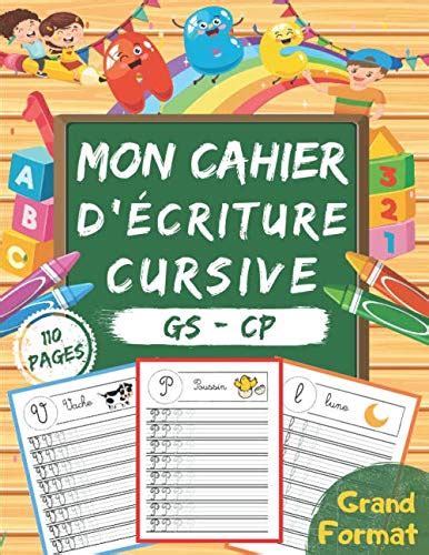 Buy Mon Cahier Décriture Cursive Gs Cp Apprendre à écrire Les Lettres De Lalphabet En