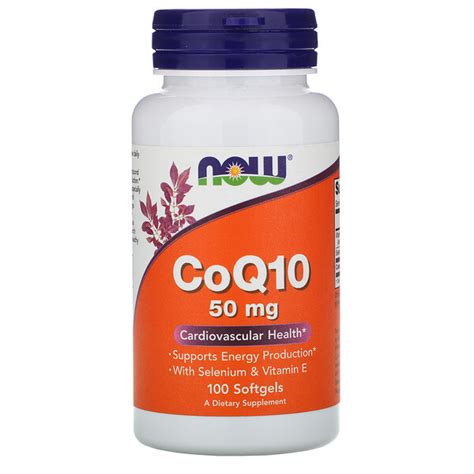 Now Foods Coq10 50 Mg 100 Softgels Iherb