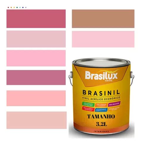 Tinta Parede Rosa Queimado Acrílica Brasinil Anti Mofo 3 2l