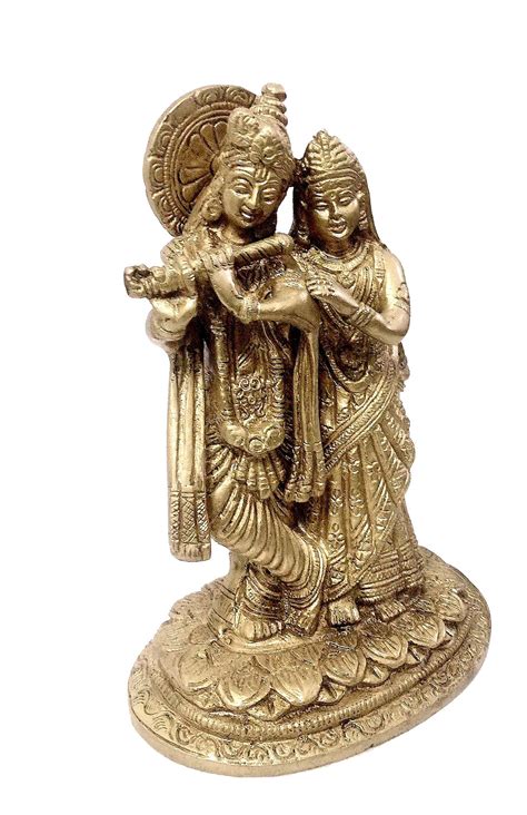 Buy Brass Radha Krishna Statue God Laddu Gopal Gopi Kanha Makhan Chor