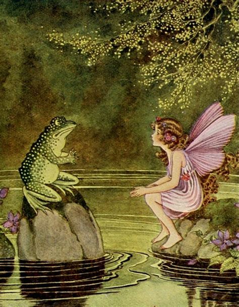 Fairy And Frog By Ida Rentoul Outhwaite Fairytale Art Fairy