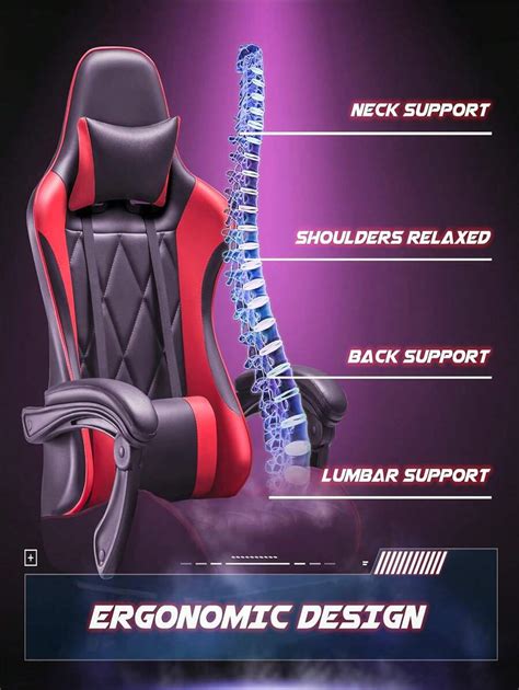 Gaming Chair Gaming Massage Chair Ergonomic High Back Video Game Chair With Swivel Seat And