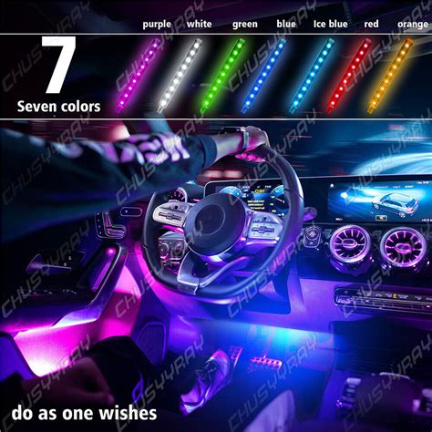 4x Accesorios Autos Luces Led Para Carro Coche Interior Colores Decorativas Luz Ebay