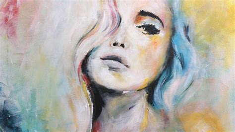 Abstract Watercolor Painting Face