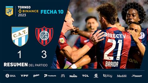 Torneobinance 2023 Fecha 10 Resumen De A Tucumán San Lorenzo