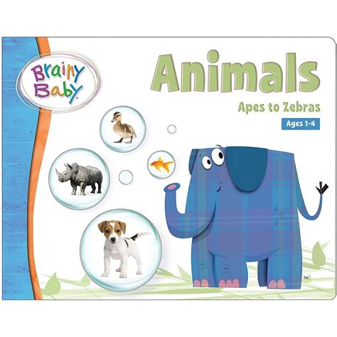 Brainy Baby Animals Board Book: Apes to Zebras - Walmart.com - Walmart.com