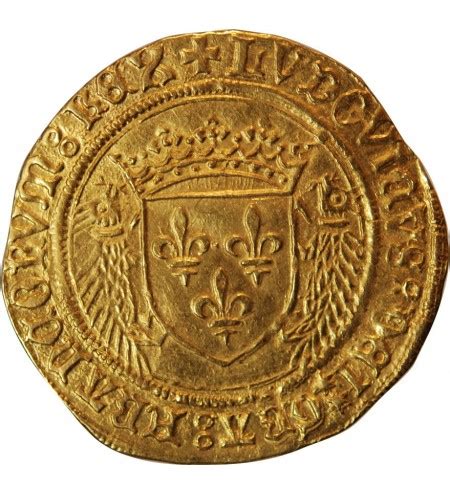 LOUIS XII ECU D OR AU PORC EPIC MONTPELLIER 1498 1514 Or SUP