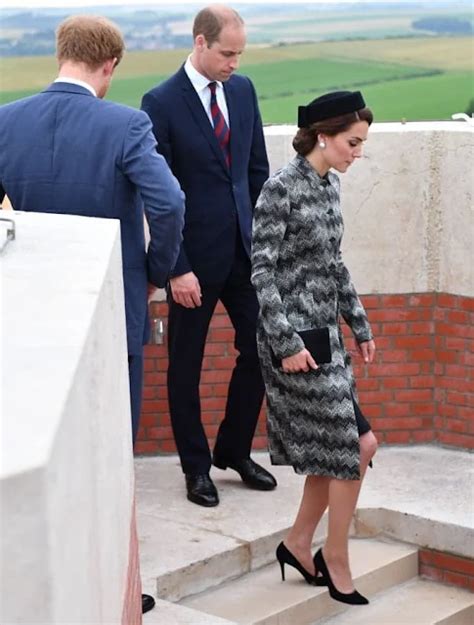 Duchess Catherine Prince William And Prince Harry Attend Somme