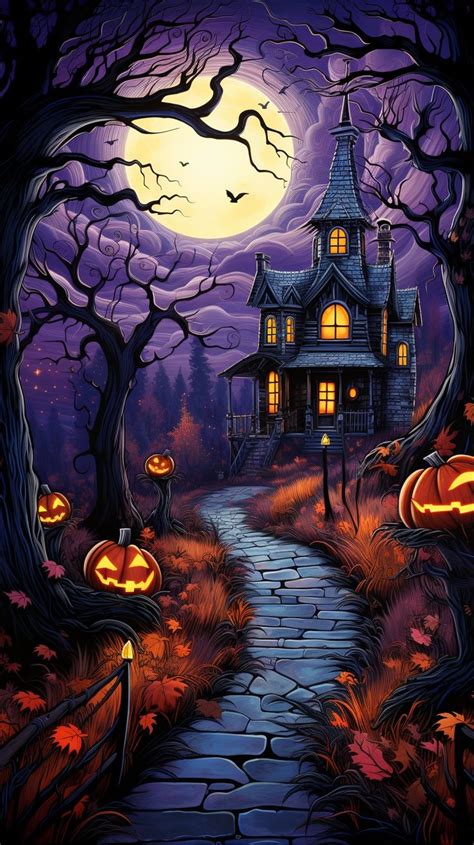 Haunted House | Halloween wallpaper cute, Halloween wallpaper ...