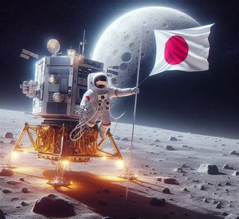 Premium Photo Japan Chandrayaan Moon Sniper Successful Landing On The