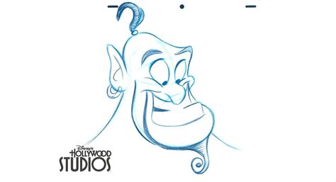 Learn to Draw Aladdin’s Pal, Genie, at Disney’s Hollywood Studios ...