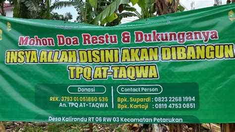 Bismillah Mohon Doa Restu Dan Dukungan Pembangunan Tpq At Taqwa Desa