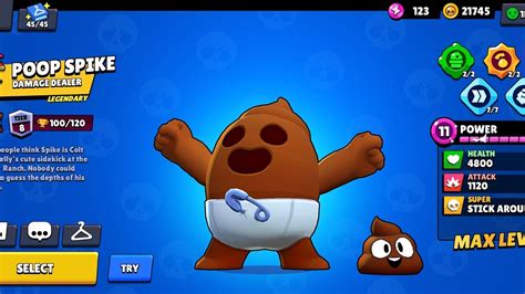 All Poop Spike Skin Animations In Brawl Stars 💩 Youtube