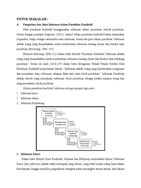 Informan Dalam Penelitian Kualitatif Pdf