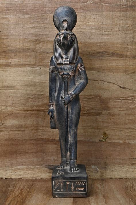 Egyptian Standing Statue of God of Protection God Horus Large Heavy ...