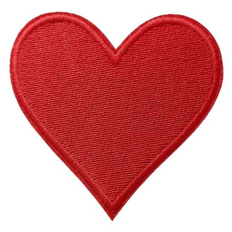 Misdonr 3pcs Red Heart Embroidered Iron On Patches For Clothing Jackets