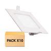 Pack 10x Focos Empotrables Led 12w 3000k Cuadrado Blanco Con Ofertas En