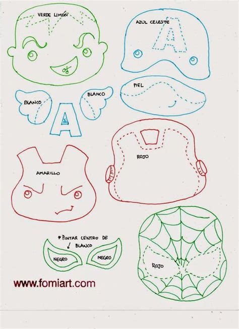 Avengers Party Black Image Quiet Book Pet Toys Free Pattern