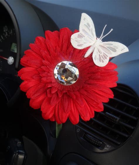 Vw Beetle Flower Red Diamond Bling Daisy Vw Beetle Flower Vw