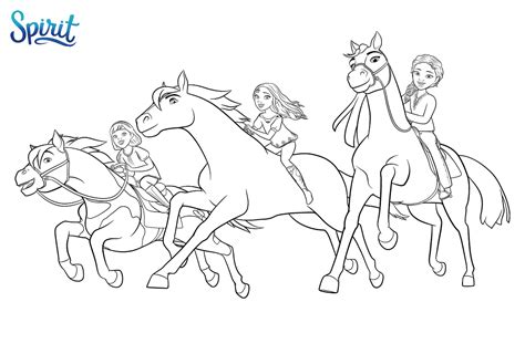 Spirit Riding Free Coloring Pages Printable for Free Download