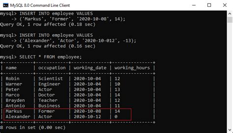 MySQL Create Trigger Javatpoint