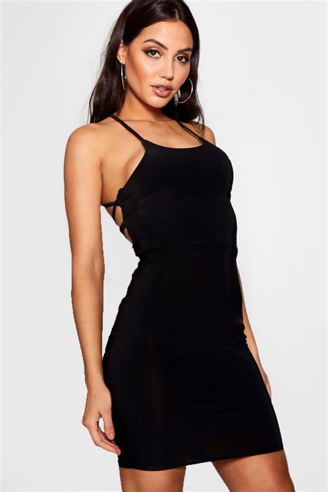 Boohoo Womens Lydia Slinky Strappy Bodycon Dress Ebay