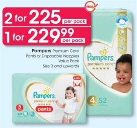 Pampers Premium Care Pants Or Disposable Nappies Value Pack Offer At Clicks