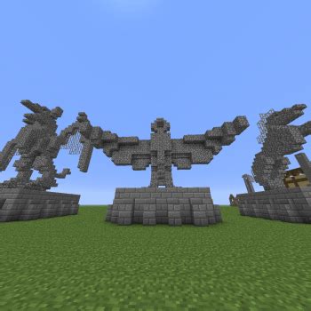 Heraldic Animal Statues - Blueprints for MineCraft Houses, Castles ...