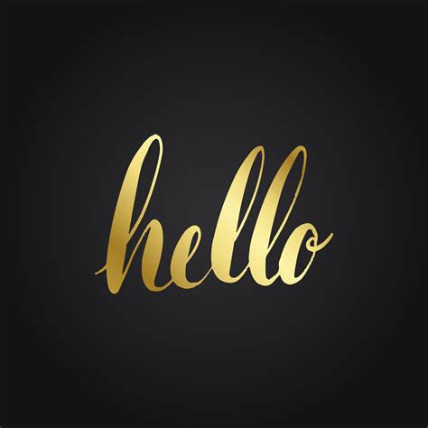 Hello Greeting Typography Style Vector Download Free Vectors Clipart