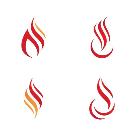 Hei E Flamme Feuer Vektor Icon Illustration Design Vorlage Premium Vektor