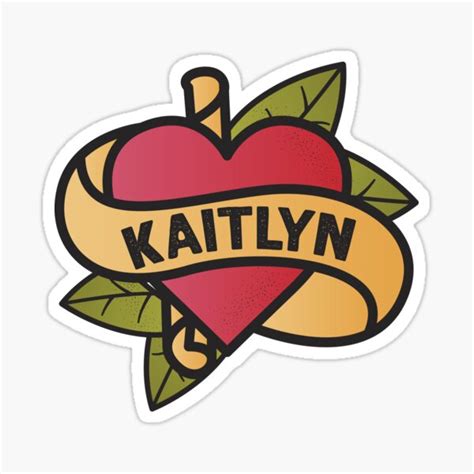 Kaitlyn Name Sticker For Sale By VintagePathway Redbubble