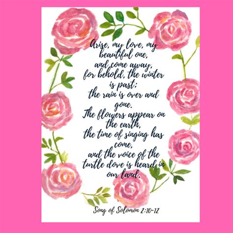 PRINTABLE Christian Wedding Anniversary Card Song of Solomon Bible Verse Religious DIGITAL Card ...