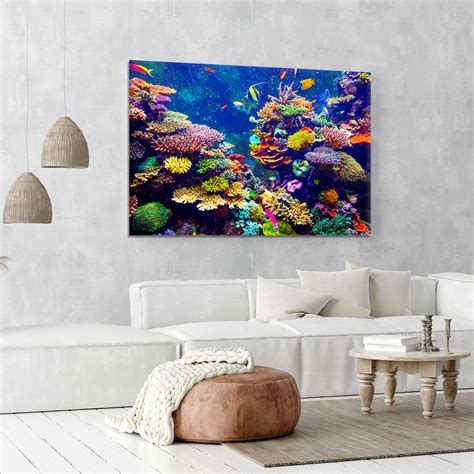 Coral Reef and Tropical Fish Canvas Print or Poster | Canvas Art Rocks