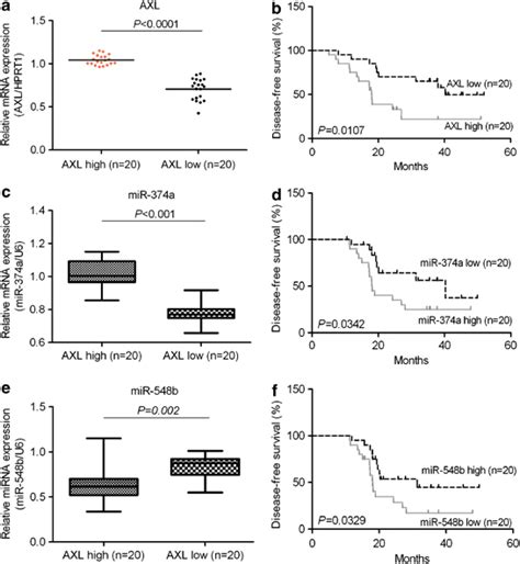 Clinical Significance Of Axl And Axl Modulated Mirnas In Nsclc A C