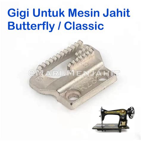 Jual P N Gigi Mesin Jahit Butterfly Klasik Hitam Jadul