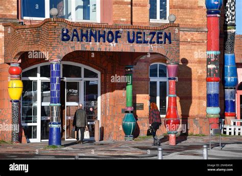 Hundertwasser railway station, Uelzen, Lower Saxony, Germany Stock ...