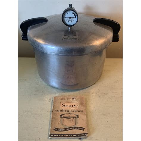 Vintage Sears Heavy Cast Aluminum 16qt Pressure Cookercanner Model 620 Etsy