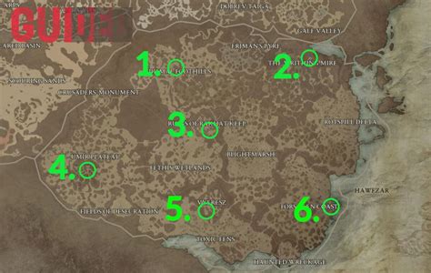 Diablo 4 Waypoint Map With All Fast Travel Locations