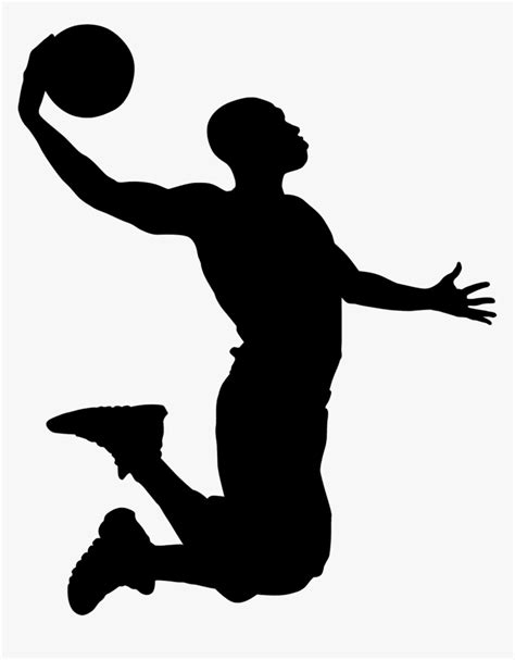 Silhouette Basketball Player Png, Transparent Png - kindpng